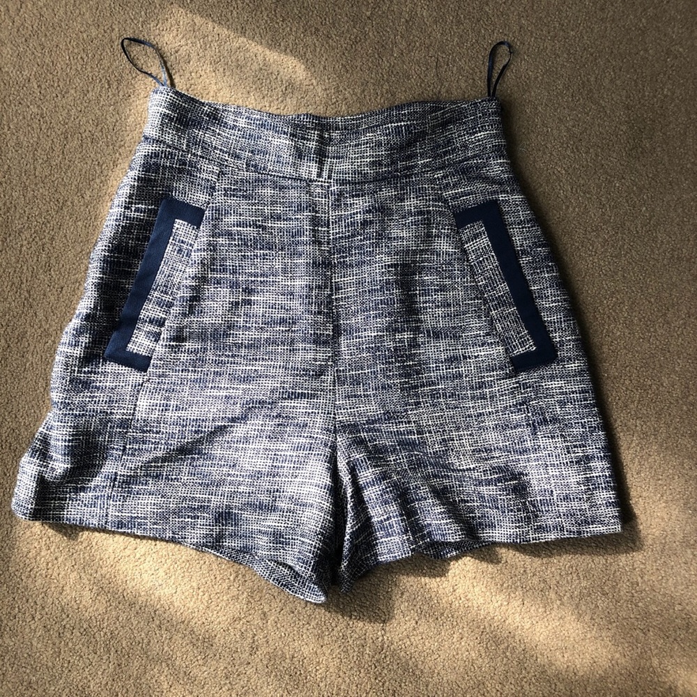 Whistles High Waisted Tweed Shorts